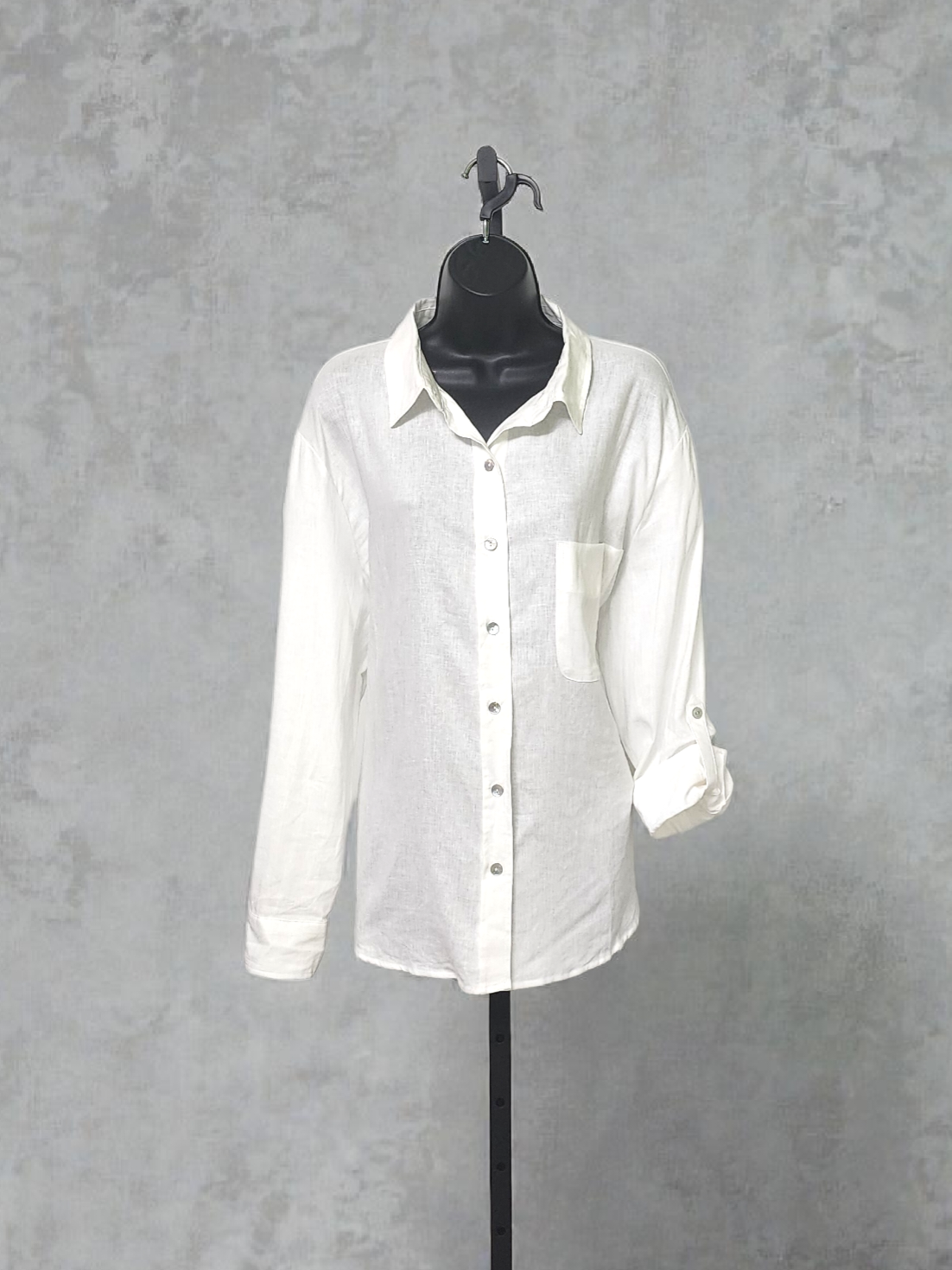 Camisa con botones, manga larga o 3/4