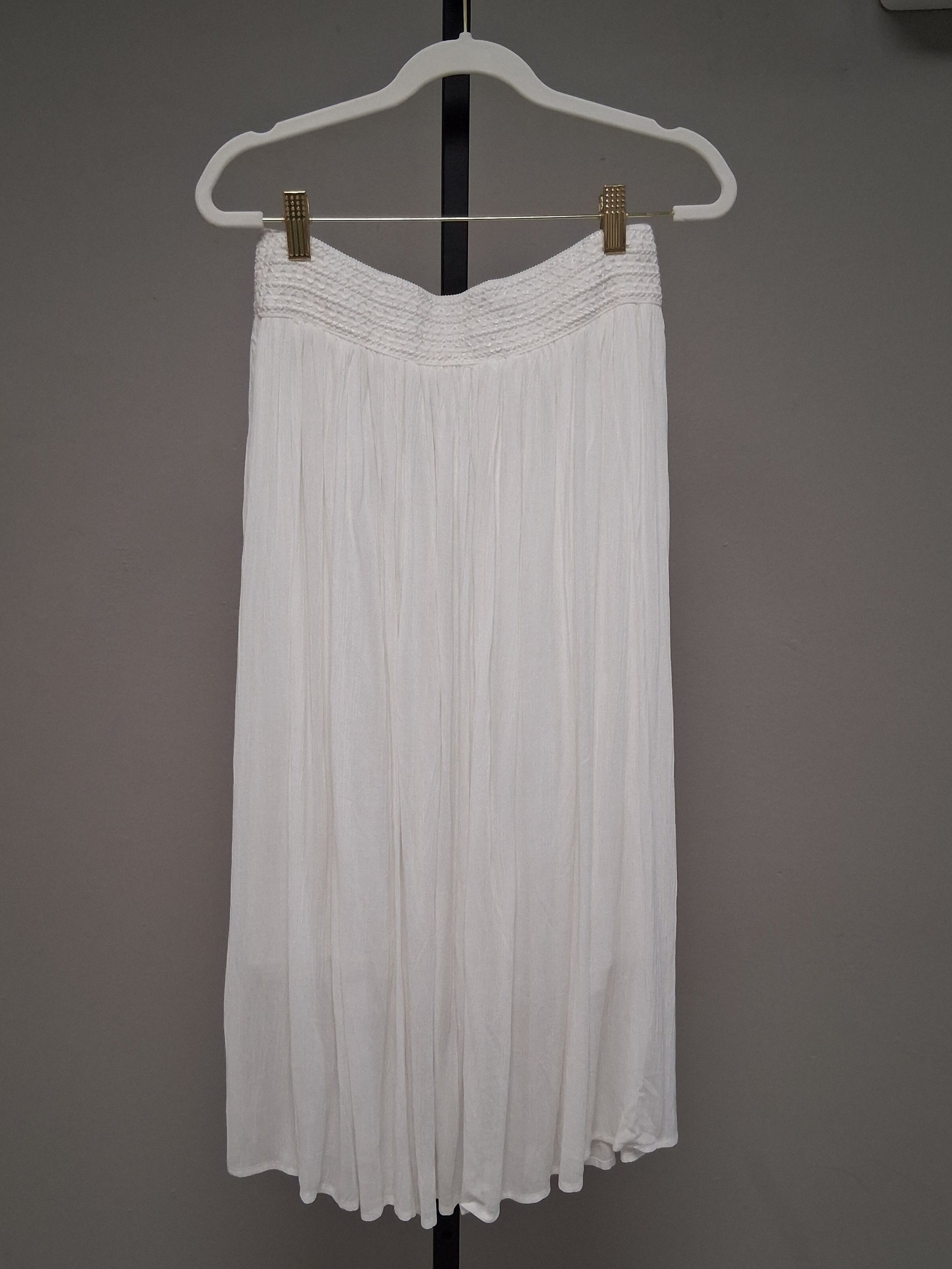 Falda blanca elástico finito