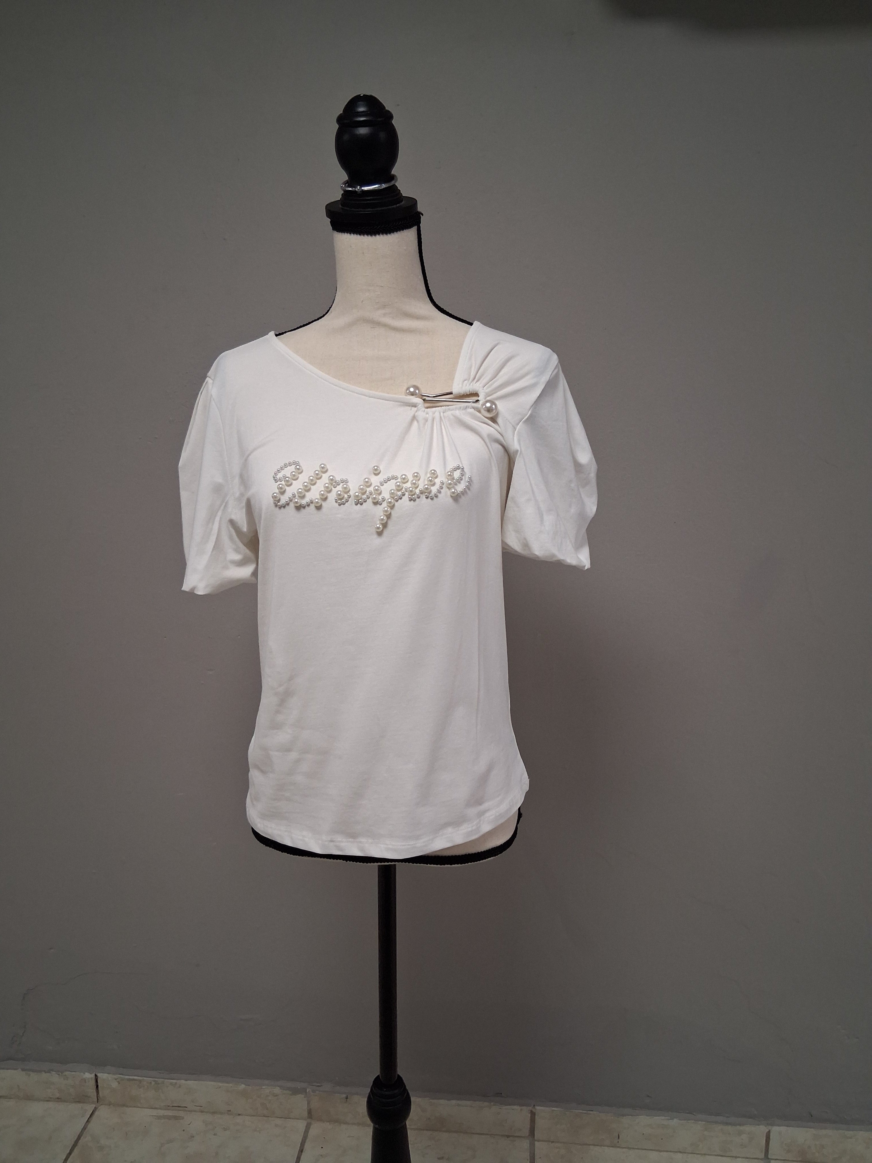 Blusa Bombacho y Perlas